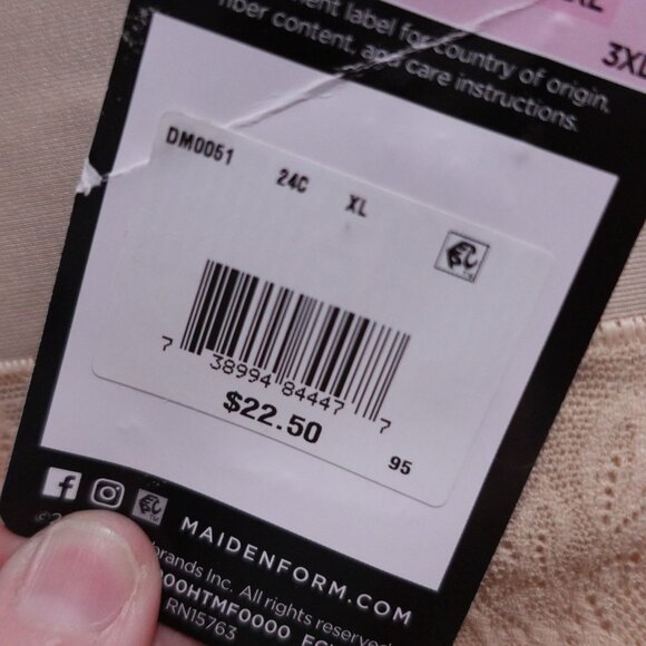 NEW Maidenform Tame Your Tummy Firm Control Brief Size XL Beige DM0051 - Picture 7 of 7